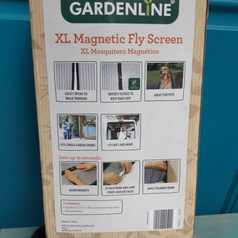 Screen Door Garage One Car RV Large Magnetic Fabric Mesh Doorway Cover 8x9 ft